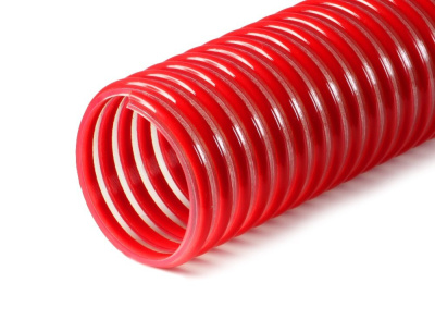 Шланг ПВХ 32 мм спиральный морозостойкий красн