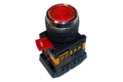 Кнопка ABLFS-22 с подсветкой красный NO+NC 230В