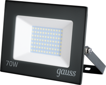GAUSS Прожектор 70Вт светодиодный 230В 6500К 43700лм IP65 ЧЕРНЫЙ  GAUSS