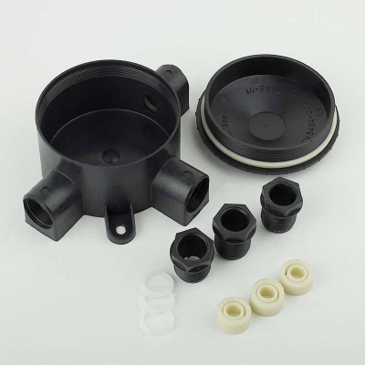 Коробка электромонтажная КЭМ 2-660-3 D75 IP65 открытой проводки 3-х рожковая (карболит)