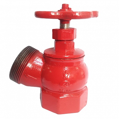 Клапан пожарный чугун DN 50 PN16 угловой 125гр КПК 50-1 муфта/цапка (класс гермет. А)