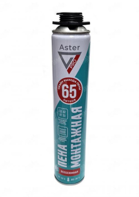 ASTER Professional. Пена монтажная всесезонная 750 мл PU-750-A-G