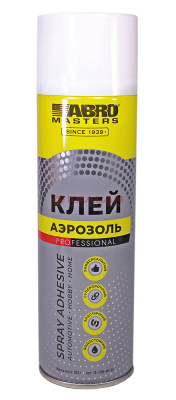 ABRO MASTERS ТА-1200-AM-RE Клей-аэрозоль профессиональный 200гр (упк.12 шт)
