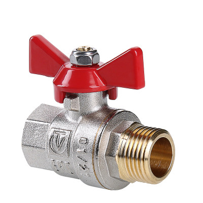 Кран шар. 1/2" вн.-нар. рукоятка бабочка VT.218.N.04