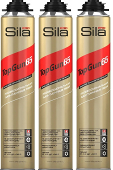 Пена монтажная *ЗИМА Sila Pro TopGun 65 STANDART  850 мл серебро