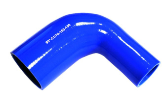 Патрубок угловой переходной 90 гр силикон 40/50 L150*150 