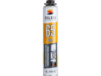 Пена монтажная профессиональная всесезонная SOLIDE Foam Pro 65 (750мл)