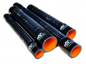 Гофра гнущ. силиконовая до 360 град D16/L800 черный