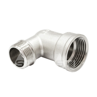 Угольник 3/4" х1/2" в-н никелир.