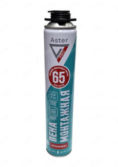 ASTER Professional. Пена монтажная всесезонная 750 мл PU-750-A-G