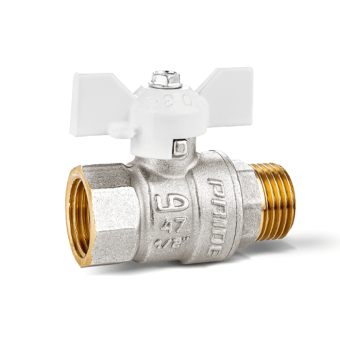 Кран шар. LD Pride 47.20.В-Н.Б Ду 20 Ру 40 бабочка латунный